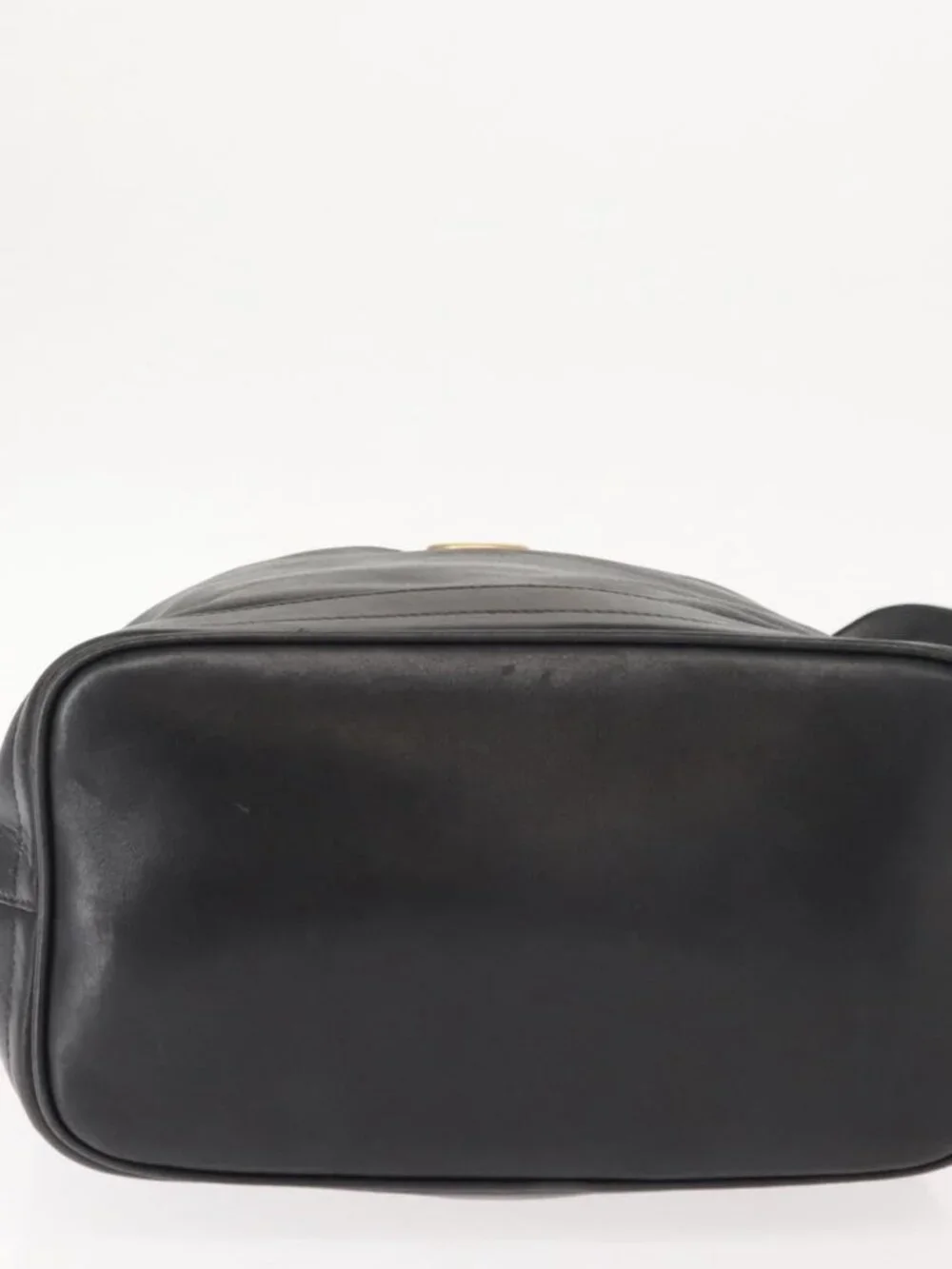 Authentic GUCCI Shoulder Bag Leather Black Gold - Picture 12 of 16